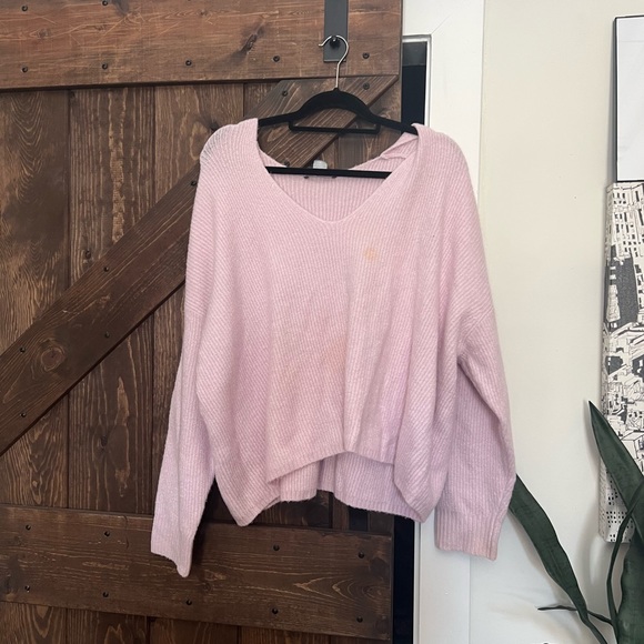 Baby Pink Knit French Connection Sweater - SZ Large - Picture 3 of 5